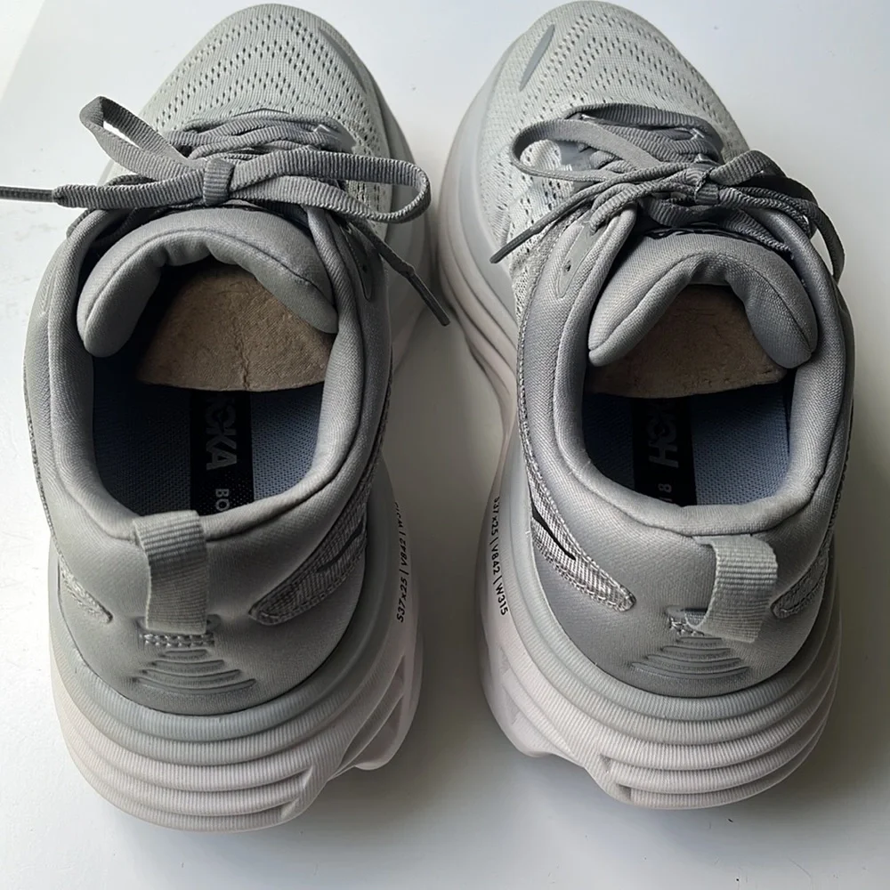 Hoka One One Bondi 8 Wide - NWT - 7.5 EE - Sharkskin/Harbor Mist - Picture 12 of 12